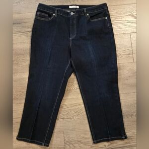 Chico's Platinum Cropped Jeans Classic Indigo Wash